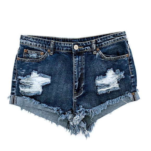 Windsor Pants - WINDSOR Women's Ripped Cut Off Jean Shorts Lg